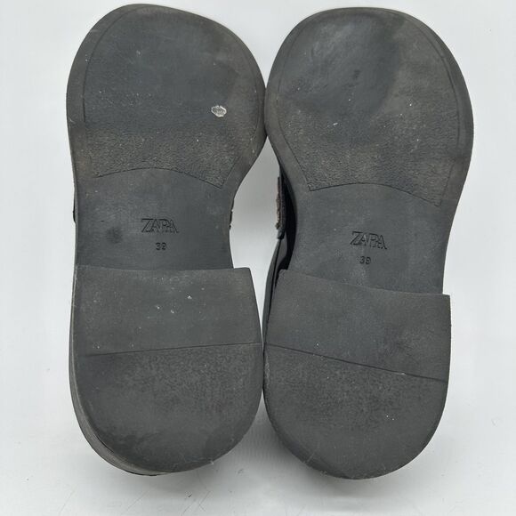 Zara Loafer Shoes Womens Size 39  Patent Leather Horsebit Chunky Heel Y2K - Picture 12 of 13